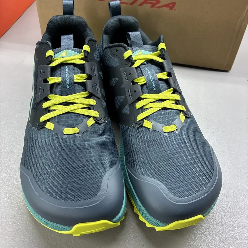 New Altra Men's Black & Green Lone Peak 8 Trail Lace Up Running Shoes Size 11